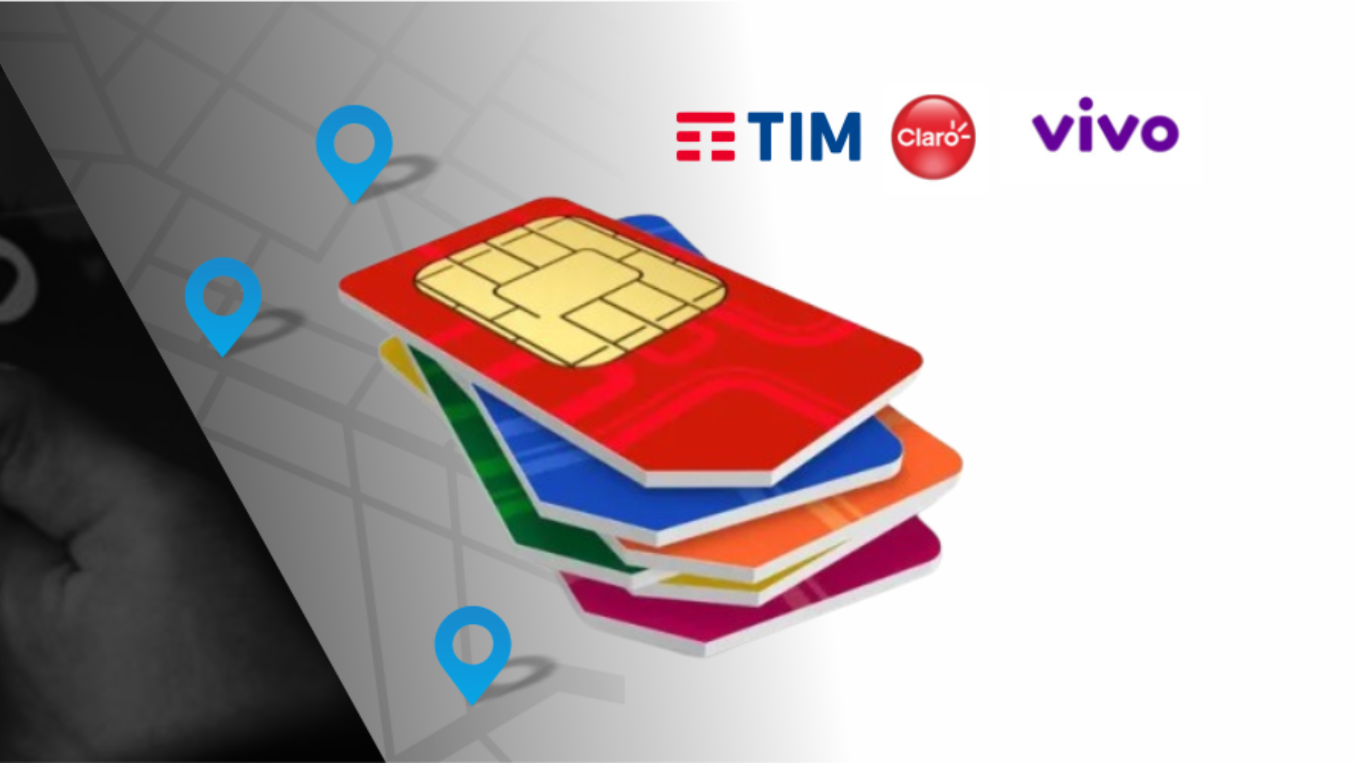 Chip M2M para rastreador 4G automotivo