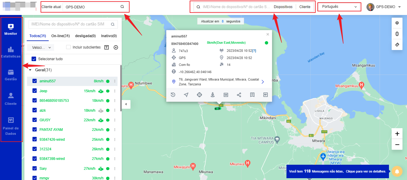 Preview da plataforma WGPS